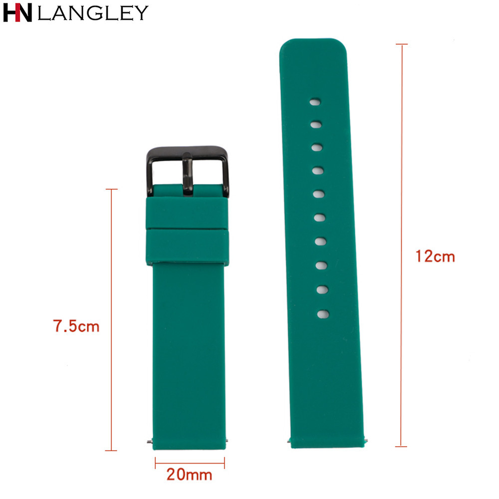 14/16/18/20/22/24 Mm Silicone Watch Band Quick Release Bracelet for Samsung Galaxy Watch4 Classic Watch3 Active All Size
