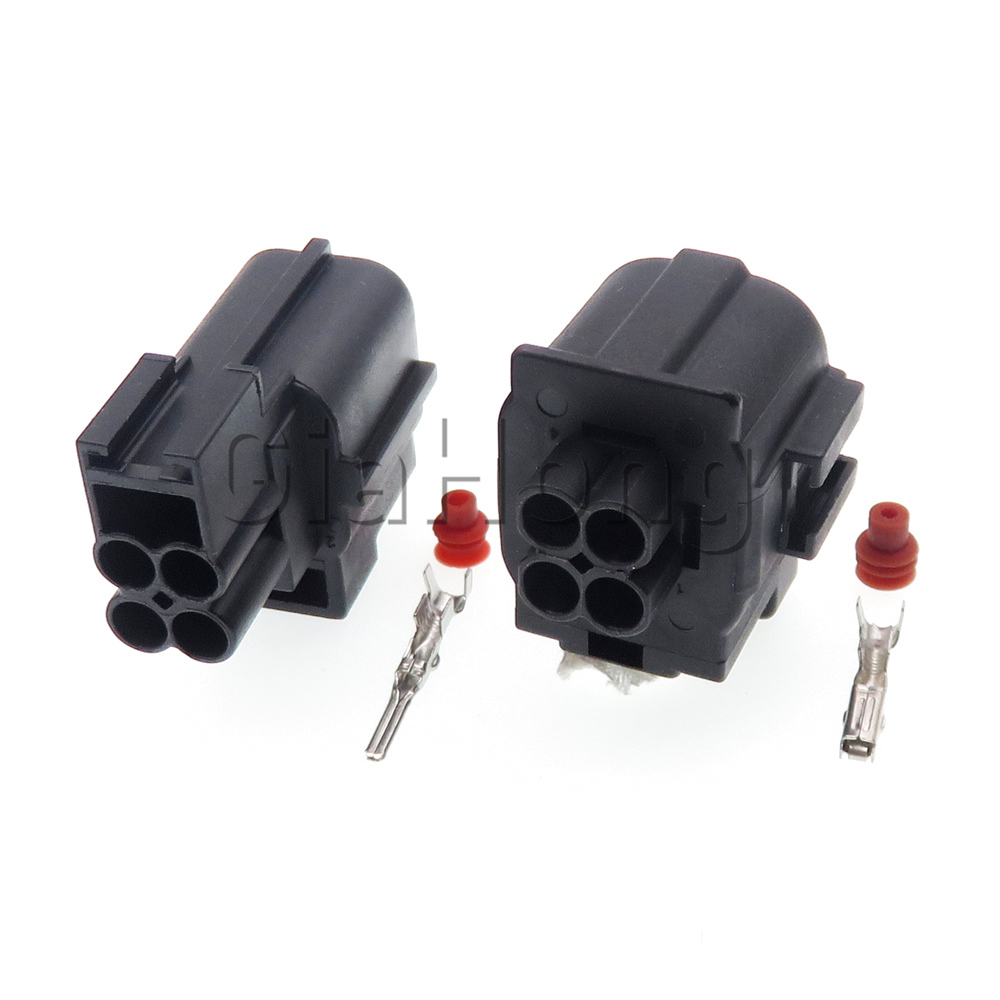 1 Set 4 Ways Starter Auto Parts 184248-1 Auto Replacement Socket with Terminal and Rubber Seals Car Wiring Waterproof Connectors