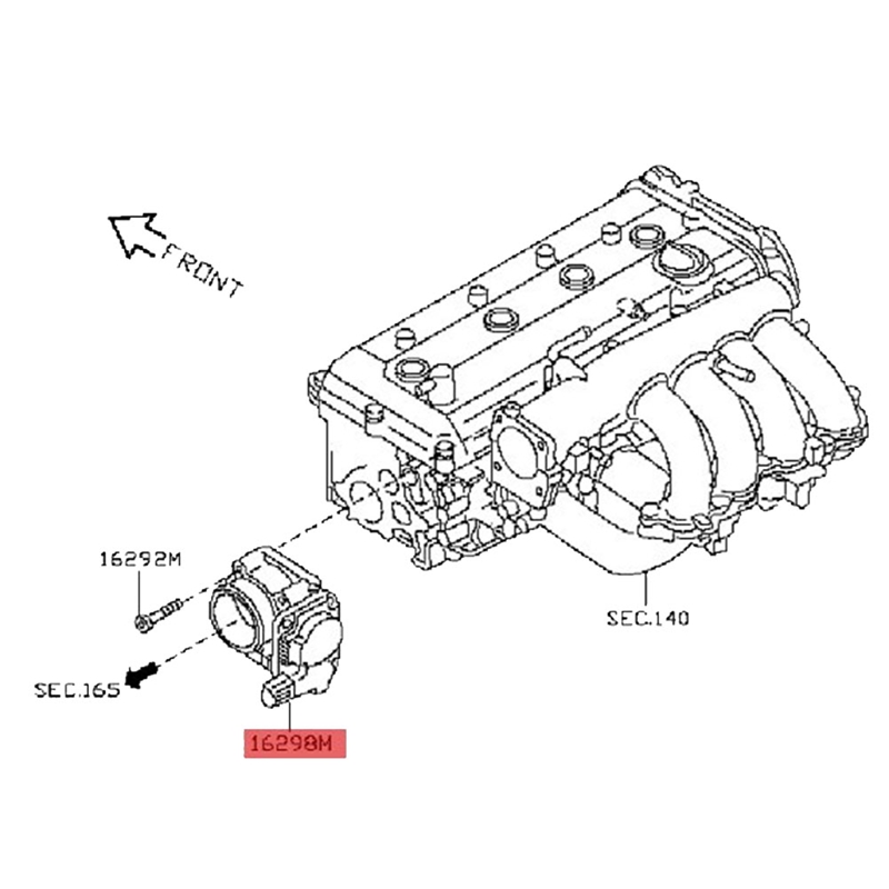 1 PCS Throttle Body Assy Throttle Tube Actuator For Nissan Quest Maxima Murano Infiniti M35 G35 FX35 16119-AE01C