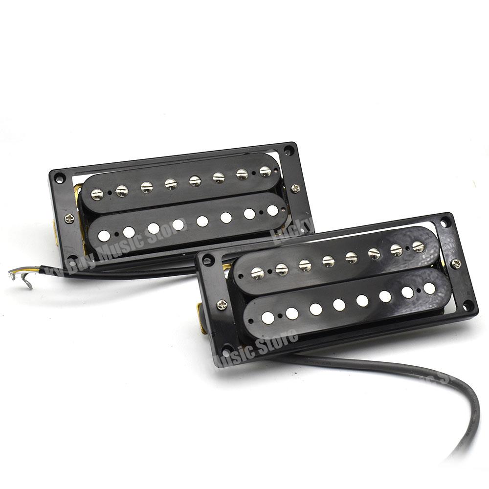 1 Pcs Dual Coil 8 String Electric Guitar Humbucker Pickups Neck & Bridge Pickup Black