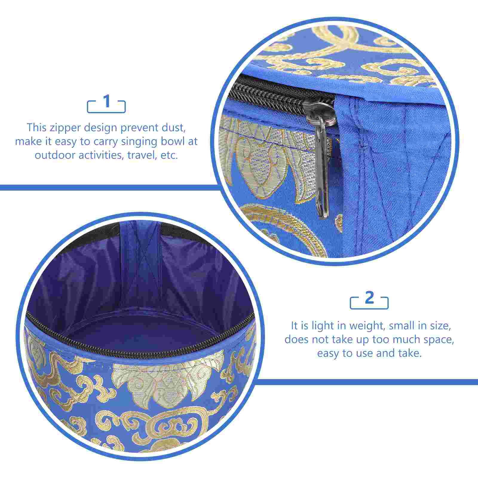 Tibetan Sound Bowl Bag Singing Sound Case Storage Tibetan Pouch Smallinstrument Monk Crystalprayer Bath Holder Chakra Meditation