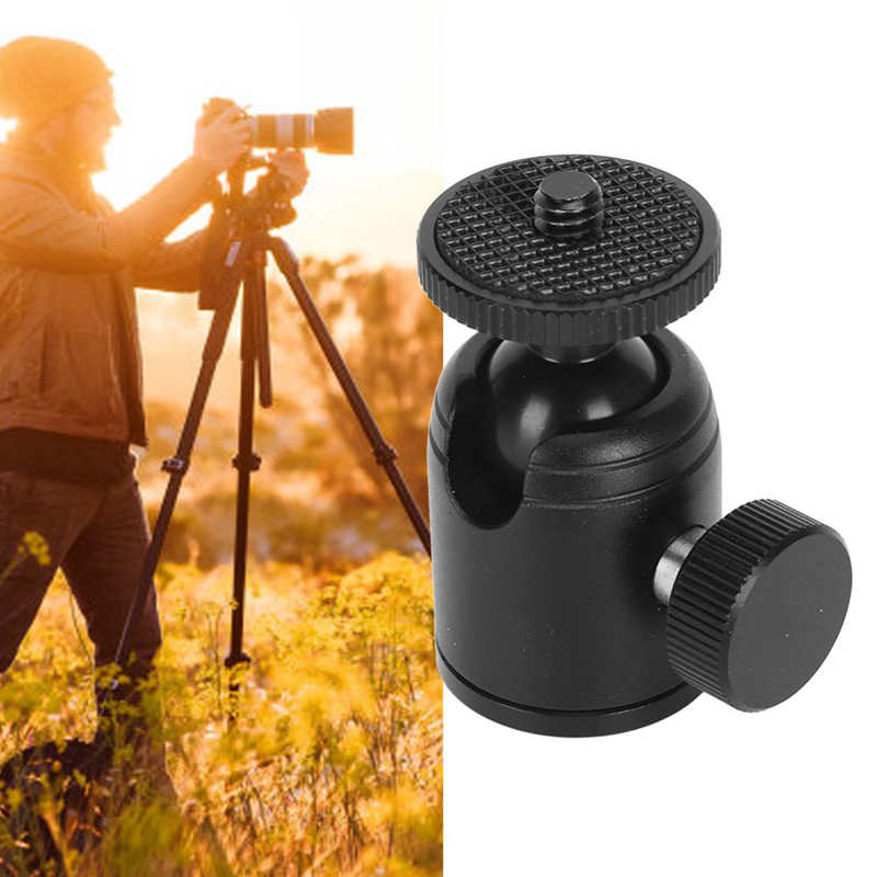 Ball Head 360 Degree Rotating Panoramic Tripod Mount Ball Head with 1/4inch Hot Shoe for DSLR Camera