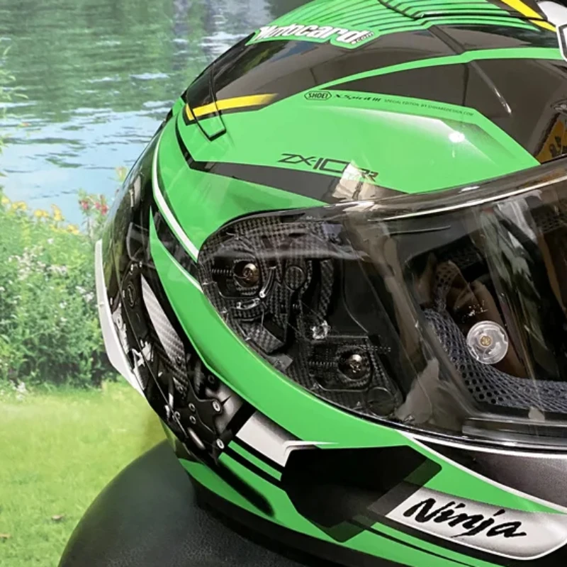 Full Face Helmet X-Spirit III ZX-10RR SHOEI X14 Green Helmet Solid X-14 Sports Bike Racing Motorcycle Helmet X-Fourteen
