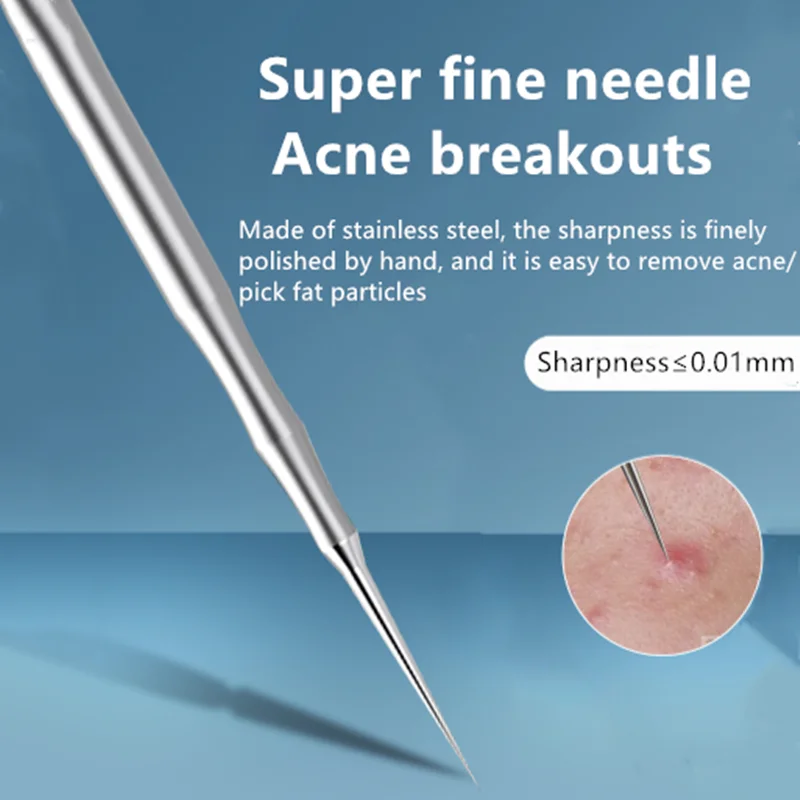 German Ultra-fine No. 5 Ingrown Hair Tweezers Needle Tool Nose Pointed Tips Eyebrows for Blackhead Removal Acne Clip Extractor