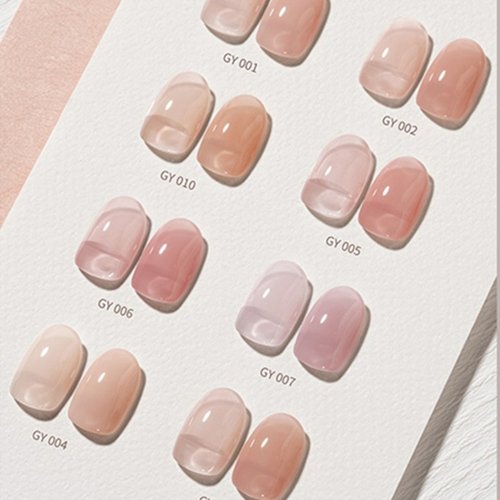 Gaoy 11ML Jelly Gel Nail Polish Transparent Nude Manicure Top Coat SemiPermanent Polish Soak Off UV LED Gel Art Nail Varnish