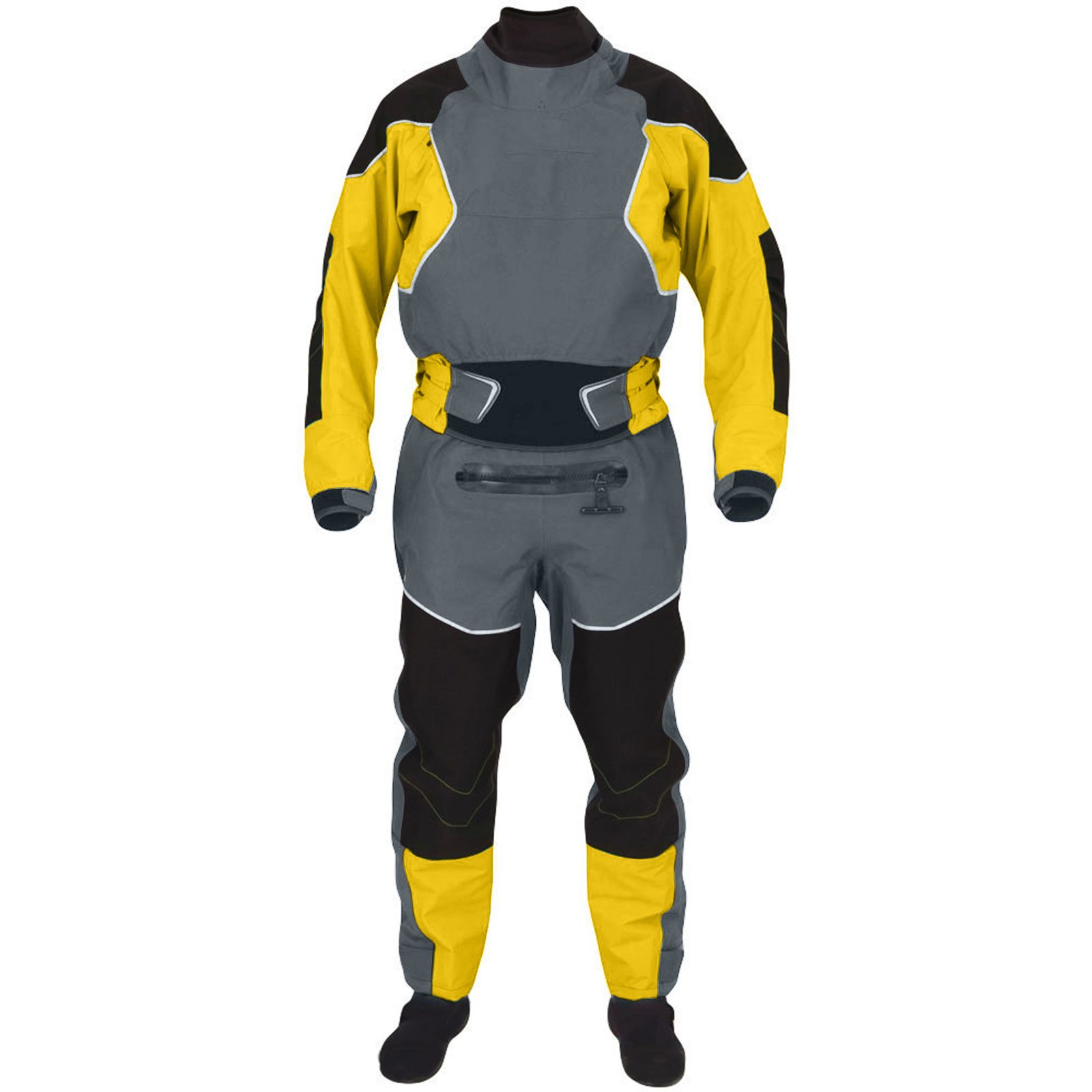 Kayak Drysuit for Men, Latex Cuff and Splash Collar, Ocean River Paddling, Kayaking Surfing Suits, MD36