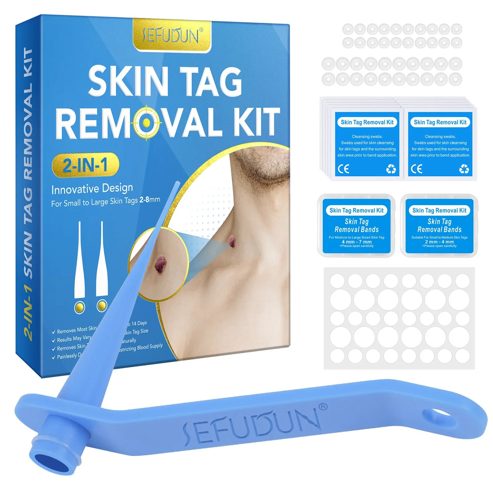 Skin Tag Removal Kit Home Mole Wart Puntos Negros r Equipment Micro Skin Tag al Tool Easy To Clean Skin Care Tool 240629