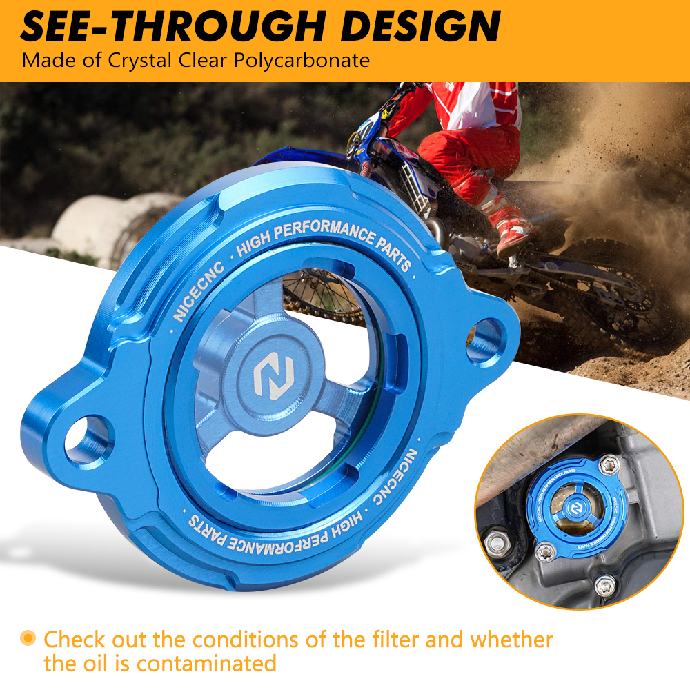 Cubierta de filtro de aceite de motor para Husqvarna FE 501/S 450 FC450 701 Enduro Supermoto Vitpilen Husaberg FE 390 450 501 570 FS570 FX450