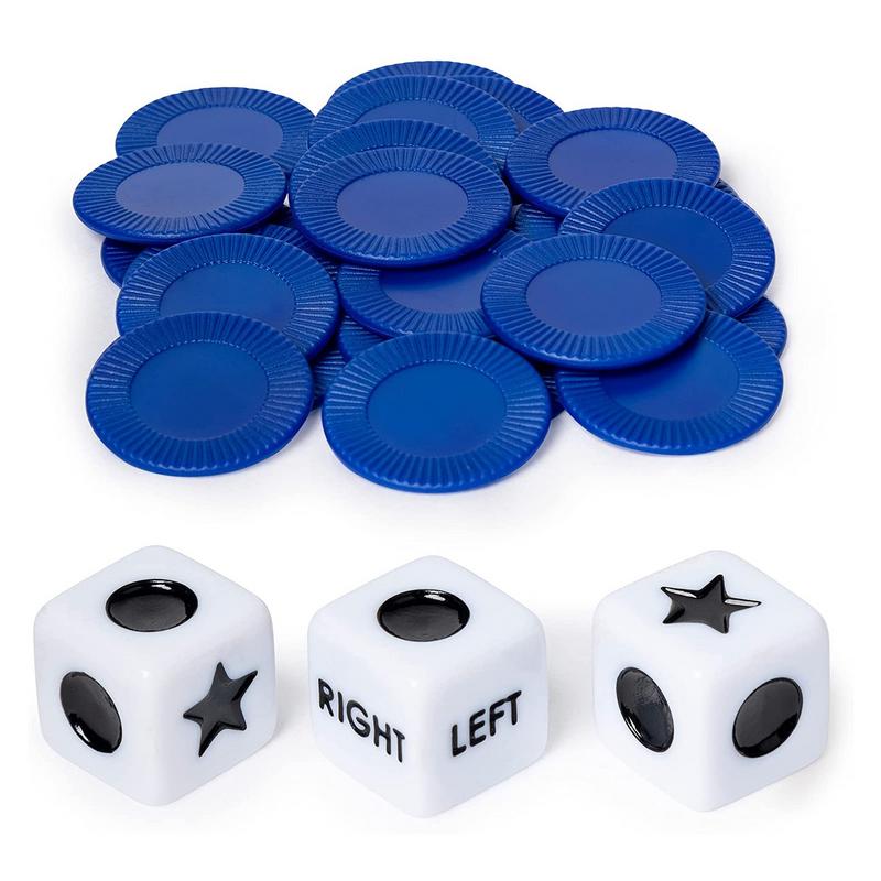 Left Rights Center Dice Game Innovative LeftRight Center Table Game With 3 Dices And 24 Chips For Family Nights Friends Gatheri