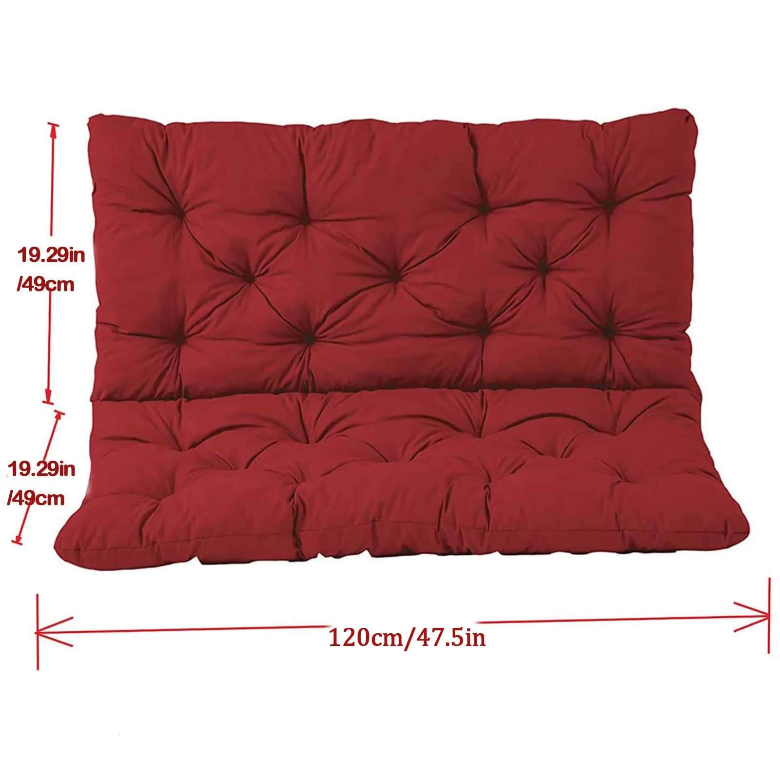 1pc 120 x 100 x 8 cm Garden Bench Cushion Outdoor Indoor Chair Cushion Furniture Upholstered Terrace cojines decorativos para 240619