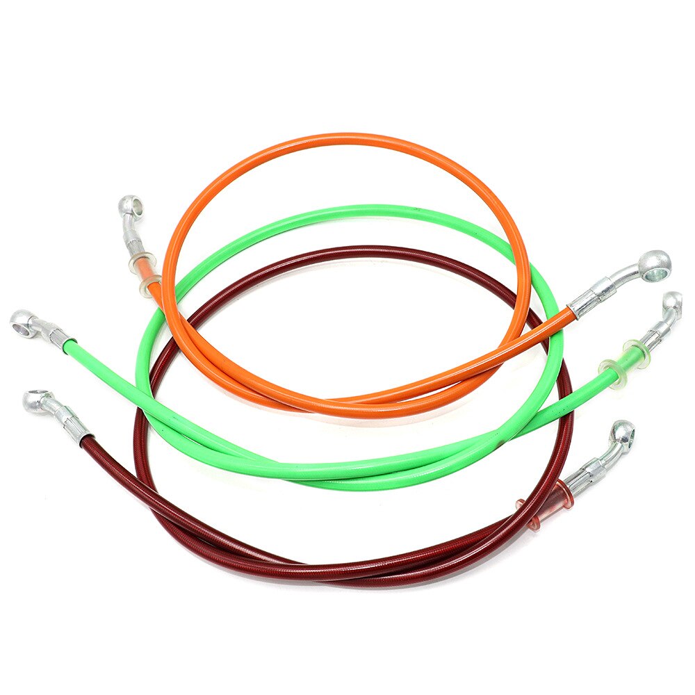 Motorcycle Dirt Bike Braided Brake Hose Line Steel Brake Cable Hydraulic Banjo Pipe 400mm-1600mm for Motorcycle Universal Racing