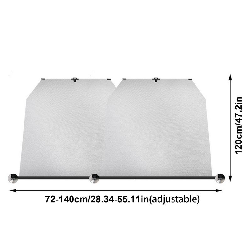 Retractable Sun Shade For Car Retractable Windshield Sun Shade For Car Length Adjustable Interior Sunshade With Hook Double Rod