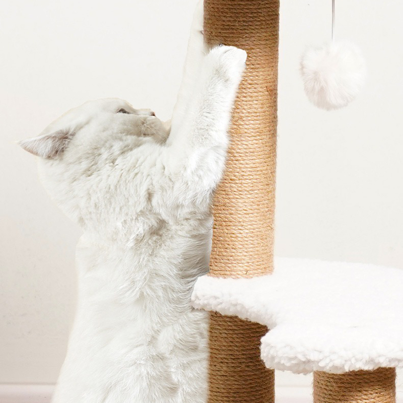Pet Climbing Frame for Cats, White Tree House, Scratching Post, Cat Tower Furniture, Interactive Toys Accessories, Game Park