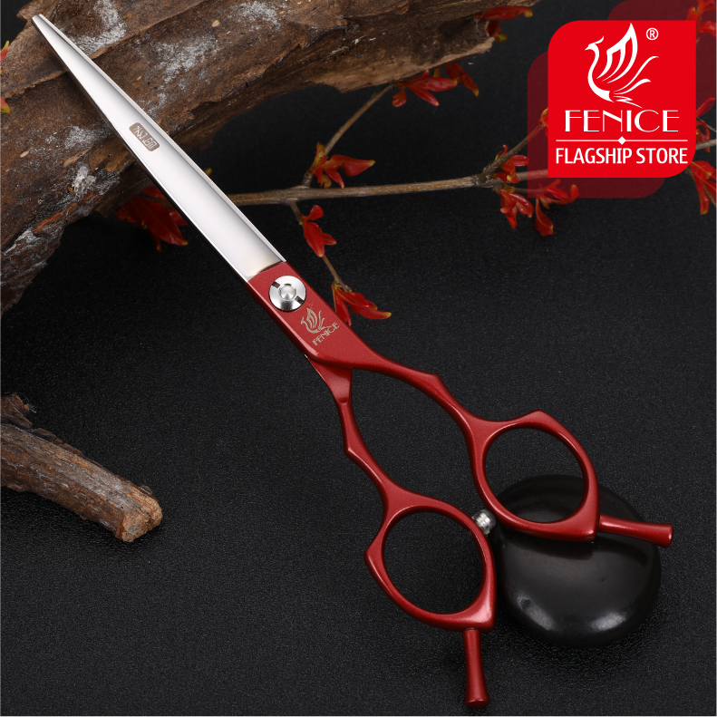 Fenice Jp440c Colorful 6.5 7.0 Inch Pet Cutting Scissors for Dog Grooming Straight Shears