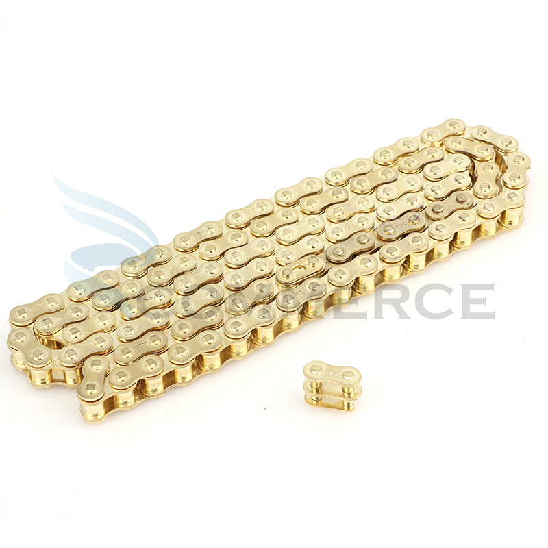 Motorcycle 428 Gold chains with Spare Master Link for 110cc 125cc 140cc 150cc Motocross Dirt Pit Bike ATV Quad CRF 50 70 SSR