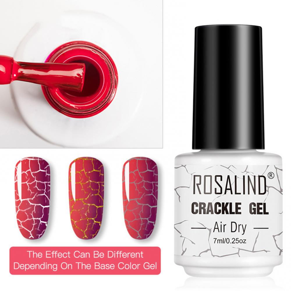 7ml Manicure Nail Polish ROSALIND Fast Dry Crackle Gel Decor Varnishes Lacuqer