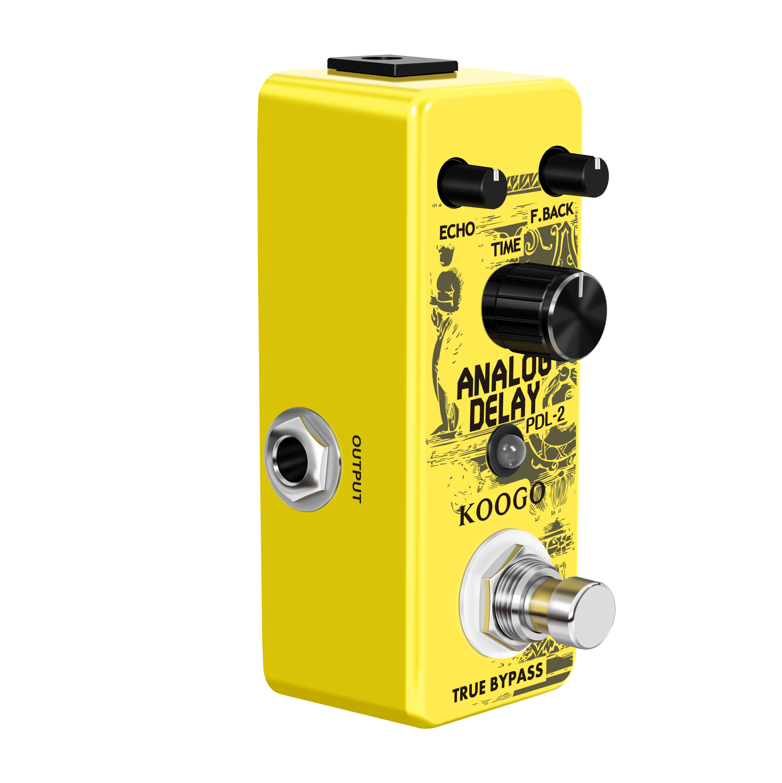 Koogo-LEF-314 Guitar Delay Pedal Analog Digital Delay Effect Pedals True Bypass Full Metal Shell 25ms ~ 600ms
