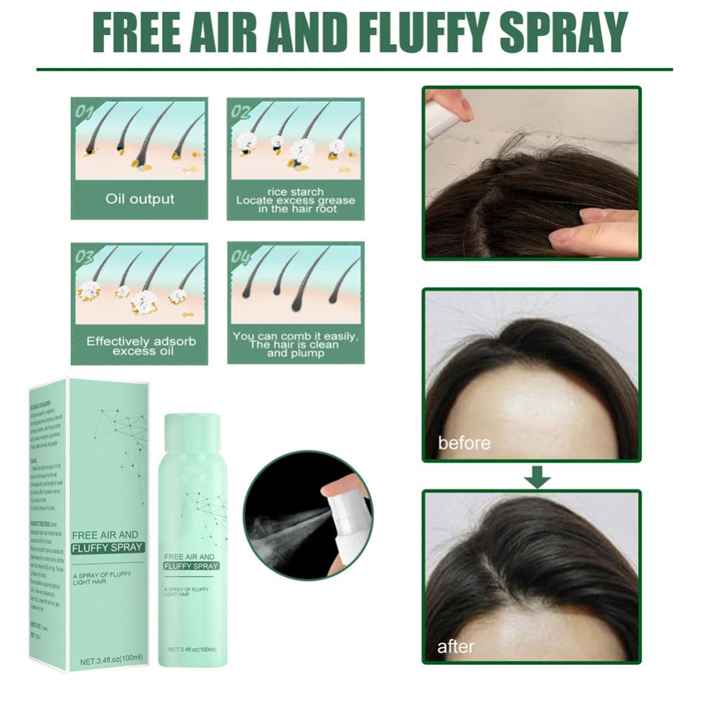 100ml Hair Spray Fast Fluffy Volumizing Super Large Capacity No Washing For Lazy People Magic Hair Styling Gel Dry Shampoo Mist