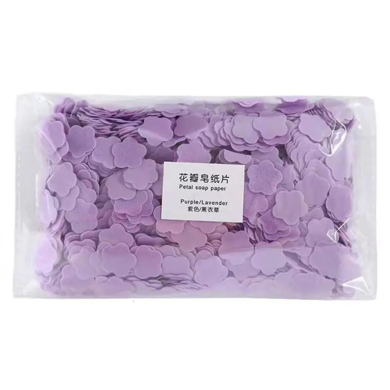 bag Portable Soap Paper Flakes Bath Hand Washing Disposable Soap Slice Mini Flower Travel Scented Petal Handwashing Soap i240629