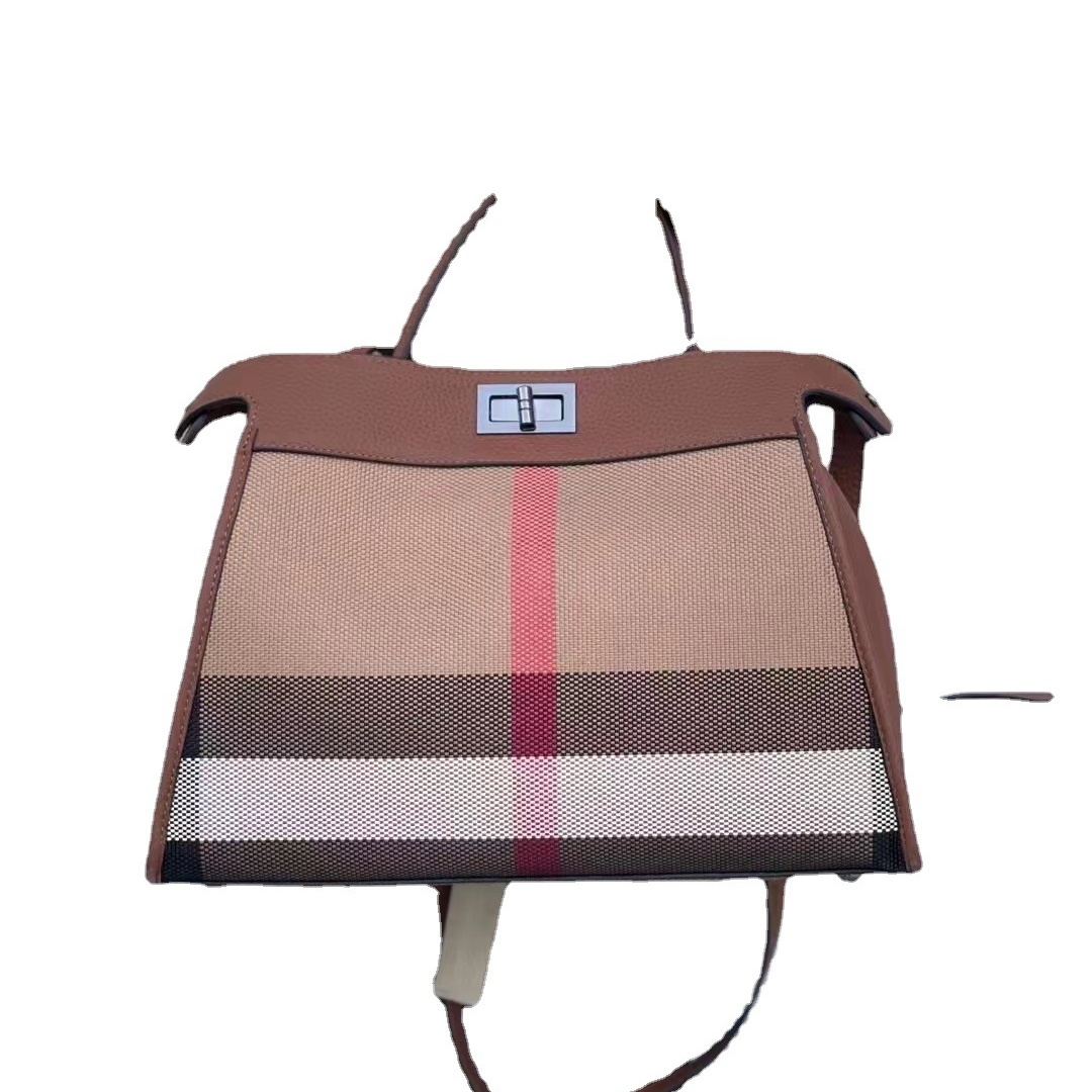 Advanced fashion niche design new leather canvas shoulder handbag high-quality high-capacity crossbody bag essential for commuting 2bea 4