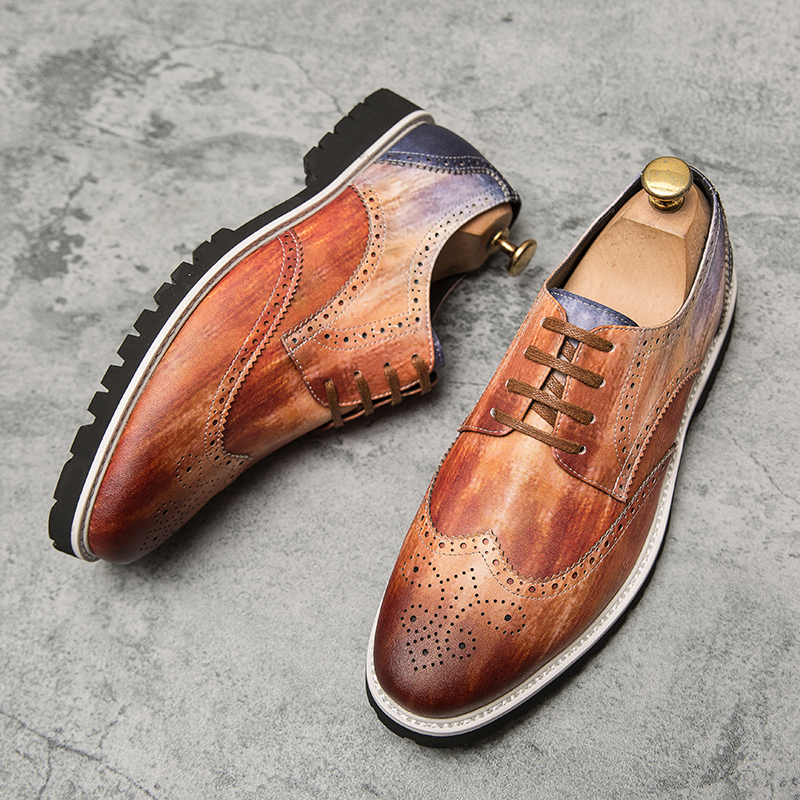 2025 NEW Wedding Fashion Men's Dress Patent Leather Designer Brogue Carved Groom Business Formal Casual Loafers Oxfords Shoes Men 5308 hurenlakes