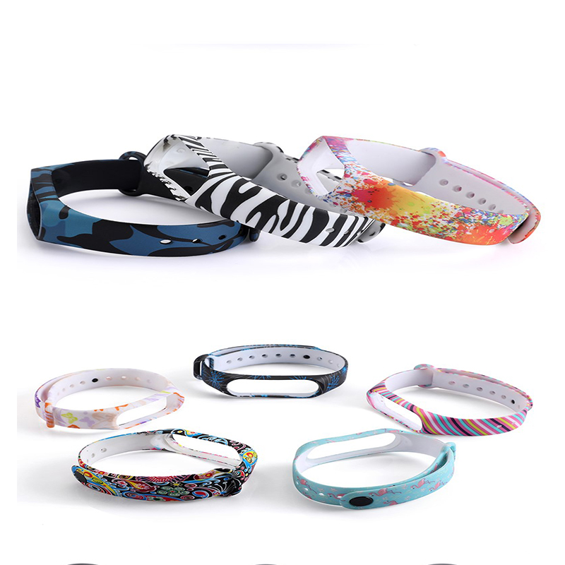 Colorful flowers for Xiaomi Mi Band 5 4 3 6 Strap Replacement Bracelet for mi band Universal silicone wrist Strap for Mi 6 belt