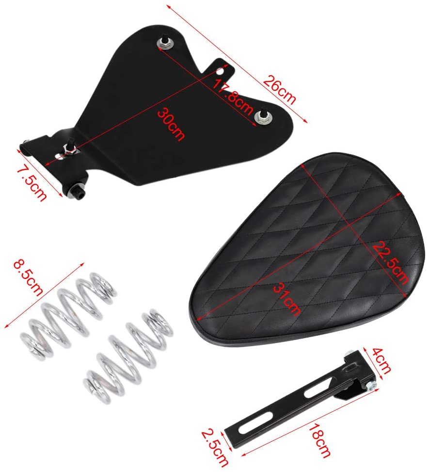 Black Leather Driver Driver Solo Seat For Sportster 883 1990-2013 Saddle Suitable Cruiser Bobber Chopper Custom