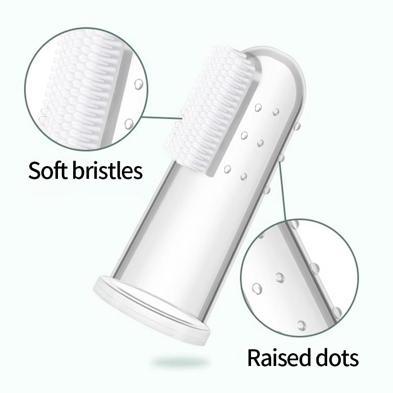 Soft Teeth Cleaning Finger Toothbrush Silicone Tooth Brush Tool Dog Teeth Cleaning Bad BreathCare Nontoxic Cat Grooming Supplies