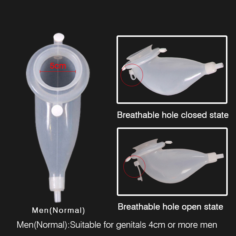 Men Urine collector Hypo-allergenic Silicone Adults Urinal with Urine Catheter Bags Man Woman Older male female Toilet