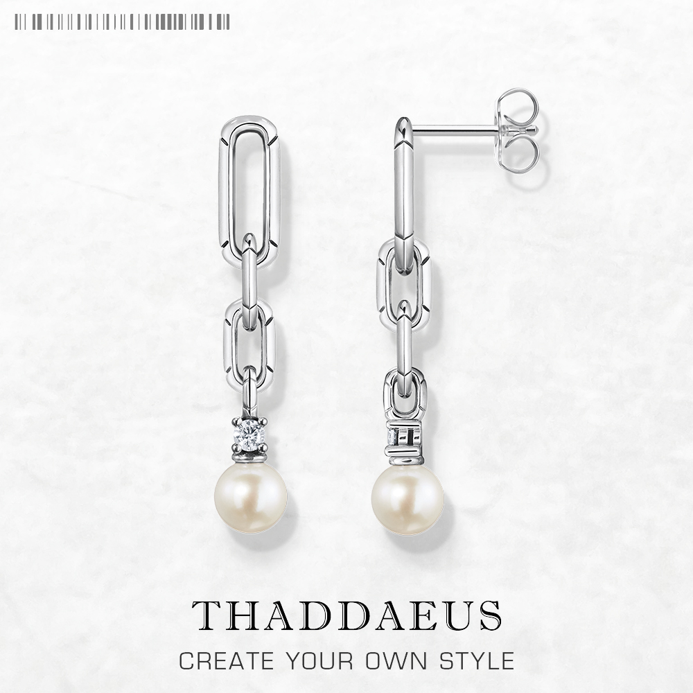 Cool Eyecatcher Earrings Link New Trendy Freshwater Pearls Gift For Women High Quality 925 Sterling Silver Fine Jewelry