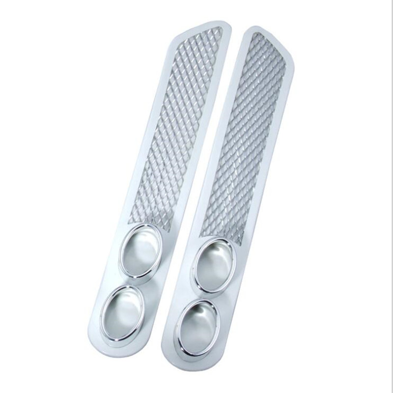 ABS Rubber Dummy Dual Exhaust Pipe Stickers Car Styling 2Pcs/Set Accessory Exhaust Muffler Tip Pipe Auto Accessories