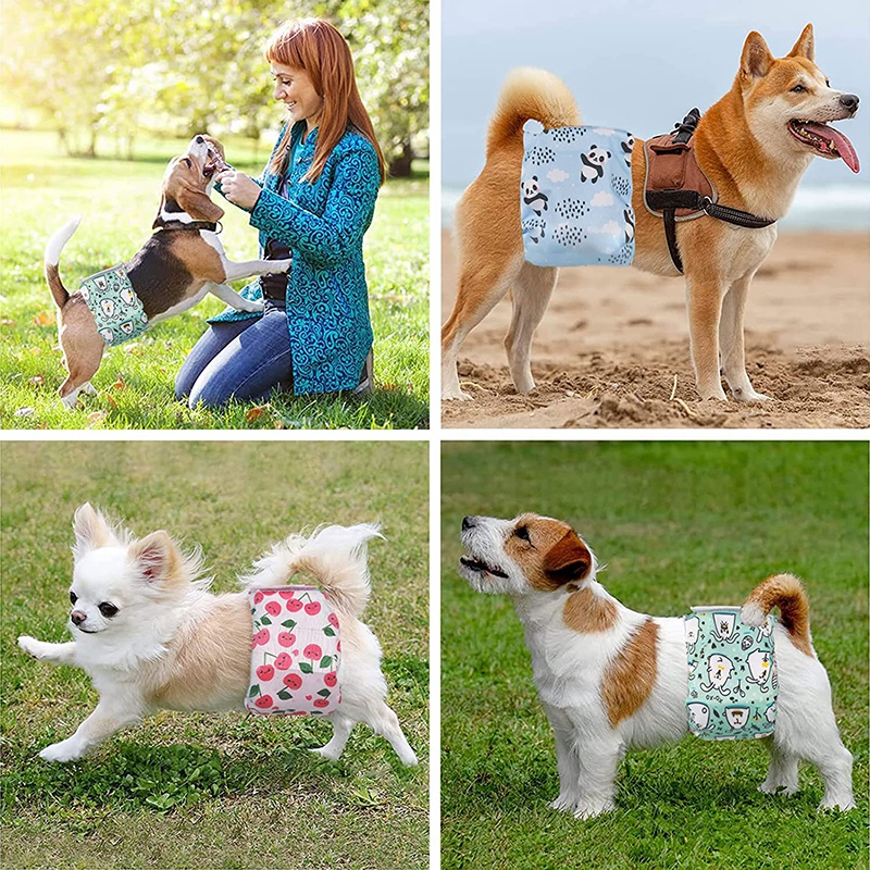 Adjustable Dog Diapers Washable Physiological Pant Male for Dog Safety Underwear Reusable Panties for Small Medium Dog Perros