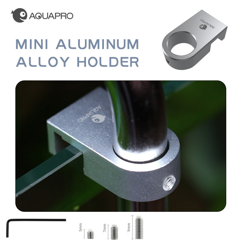 Aquarium Mini Aluminum Alloy Holder Fixing Bracket Aquatic Fish Plant Tank Feeding Clamps Water Tube Filters Accessories Foam