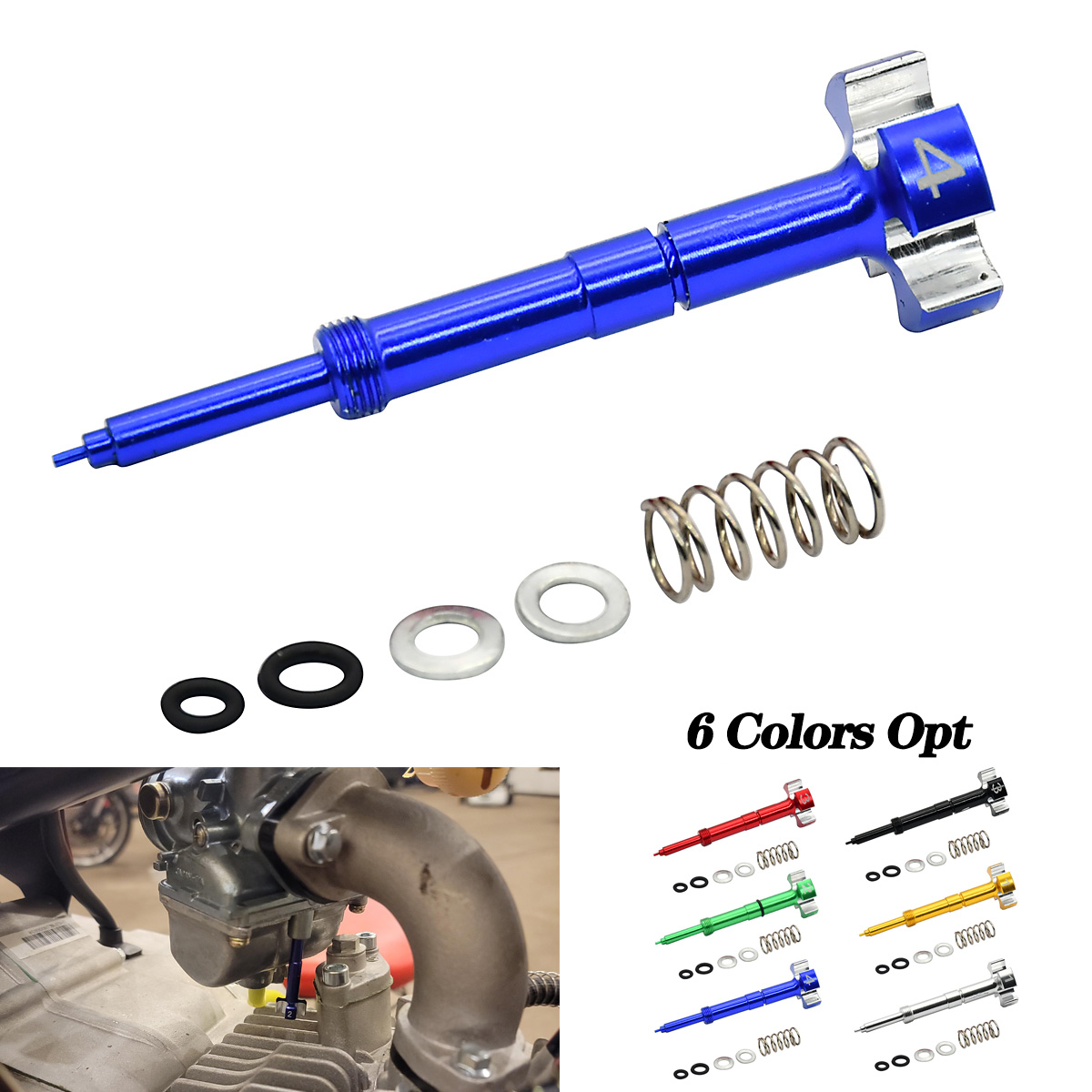 Motorcycle CNC Carburetor Easy Adjustable Air Fuel Mixture Screw For Yamaha YZ WR 250F 426F 450F 450 250F Aluminum Accessories