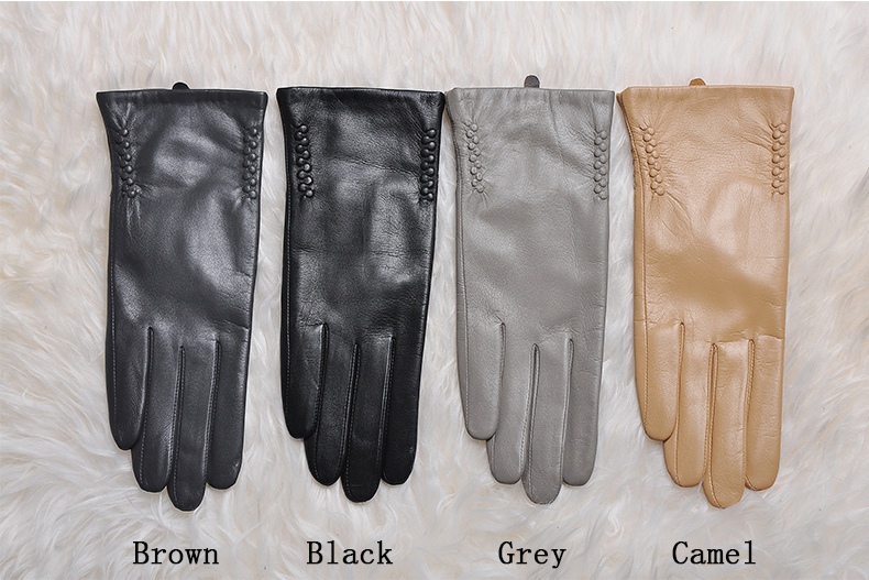 Top Quality Leather glove for women Winter Suede Gloves XL L M S Guante de cuero 1 Pair/lot