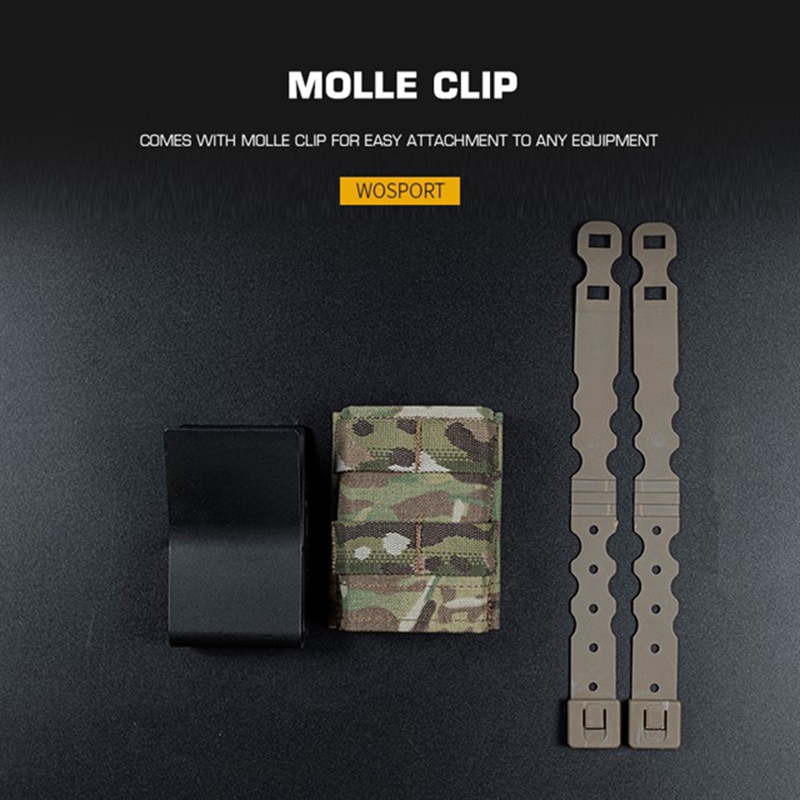 FAST 5.56 Single Magazine Pouch (Medium) MOLLE Rifle Mag Bag Quick Draw M4 M14 M16 AR-15 Magazine Holster Hunting Accessories
