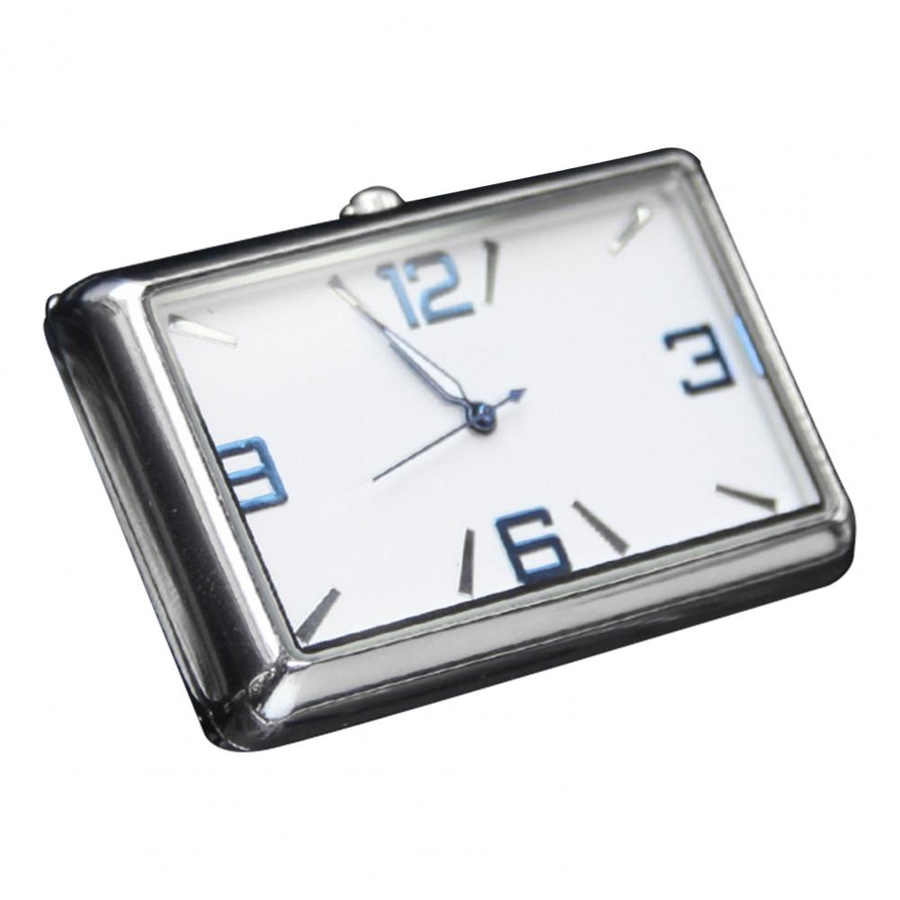 Lightweight Creative Interior Luminous Quartz Analog Watch Compact Car Clock Rectangular for Automobile