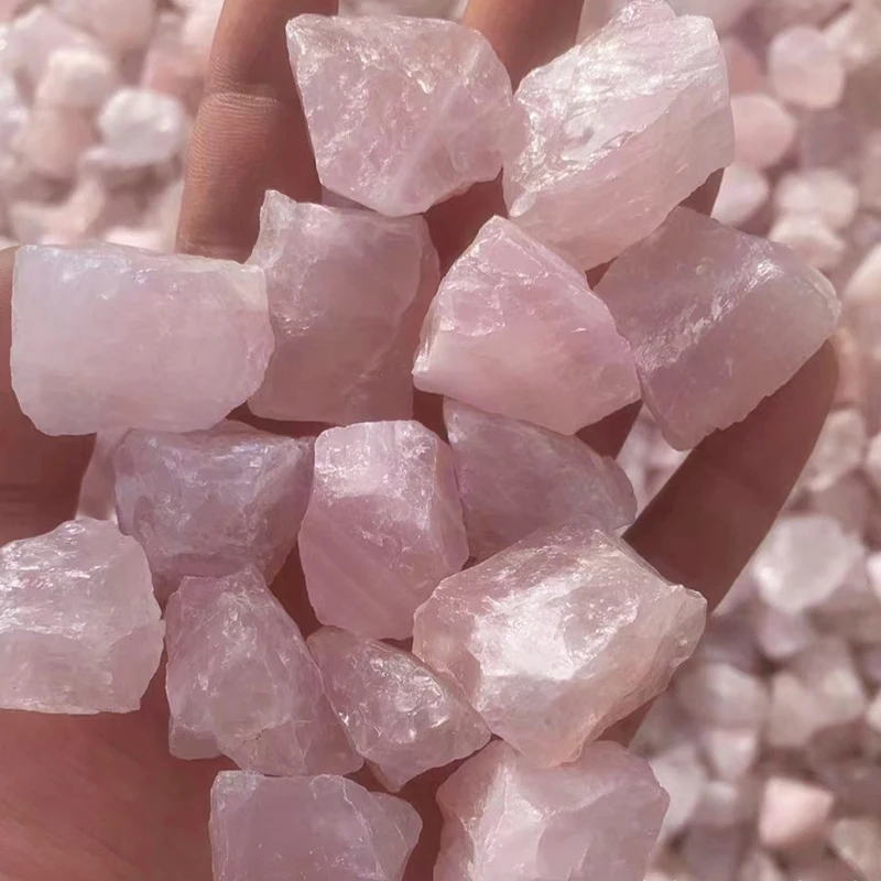 Real Crystals Rose Quartz Heart Chakra Healing Stones Aromatherapy Stones Natural Stone Bulk 500g Stone Party Favors