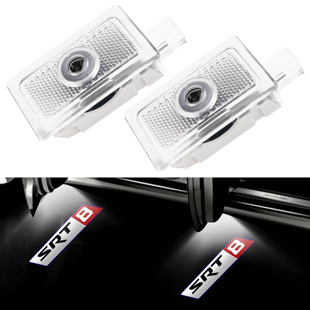 2pcs LED Logo SRT8 Light for Chrysler 300 200 Sebring LX GTC Crossfire Chrysler SRT8 Logo Projector Lamp LED Car Door Light