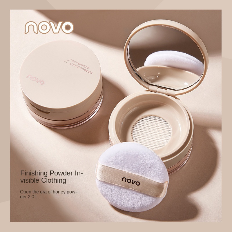 NOVO Face Makeup Powder Setting Powder Loose Face Powder For Cosmetic Waterproof Oil Control Long Lasting Finishing Powder