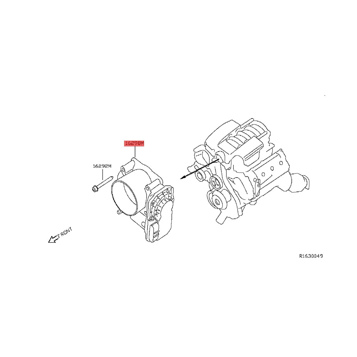 Car Throttle Body 16119-1LA0D for Nissan PATROL Y62 Infiniti QX56 QX60 QX80 2010-2018 Throttle Tube Valve 16119-3JA0B