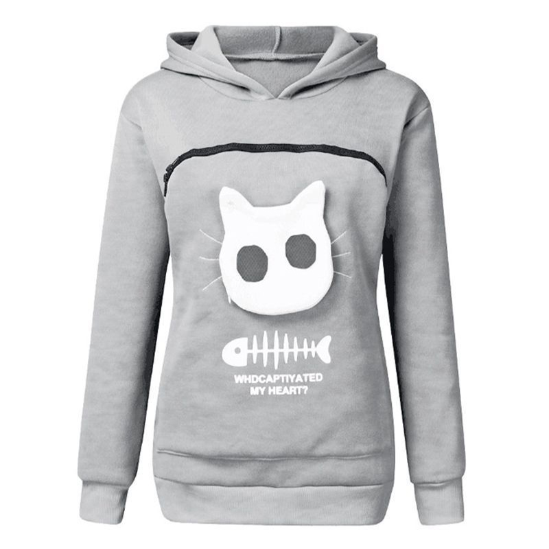 Cat Lovers Hoodie Winter Hoodies Sweatshirt Man Women Animal Cuddle Pouch Hood Pullover Carry Dog Cat Breathable Sweatshirts Hot