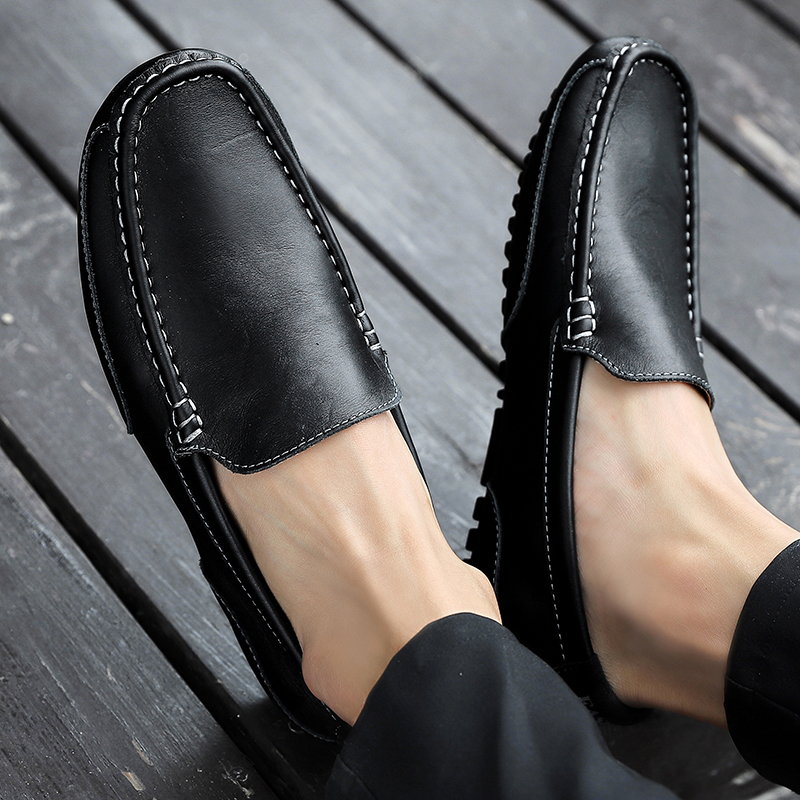 Leather Trendy 2023 Casual Slip on Formal Loafers Men NEW hot Moccasins Italian Black Male Driving Shoes Sneakers