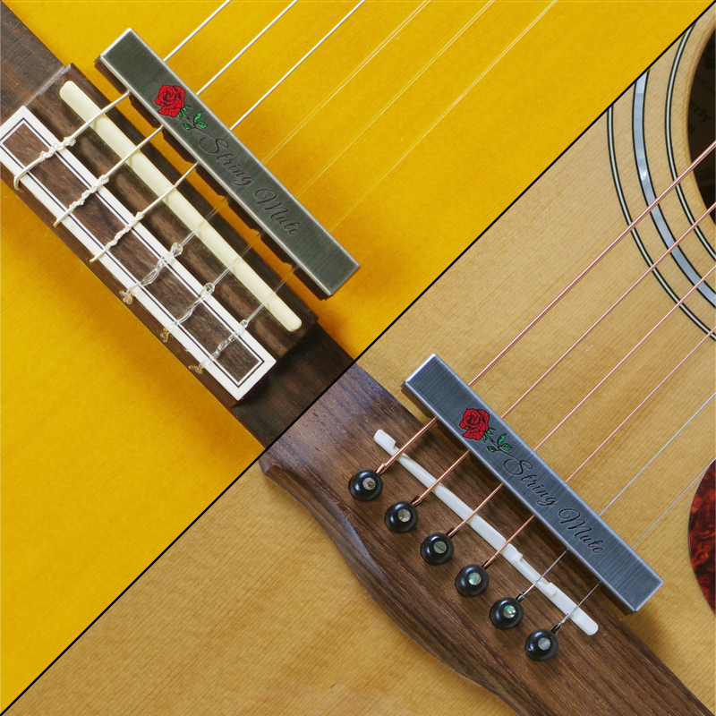 String Dampeners Strings Mute Muffled Band Guitar Silencer Mute Pad For Folk Acoustic Classical Guitars Practice