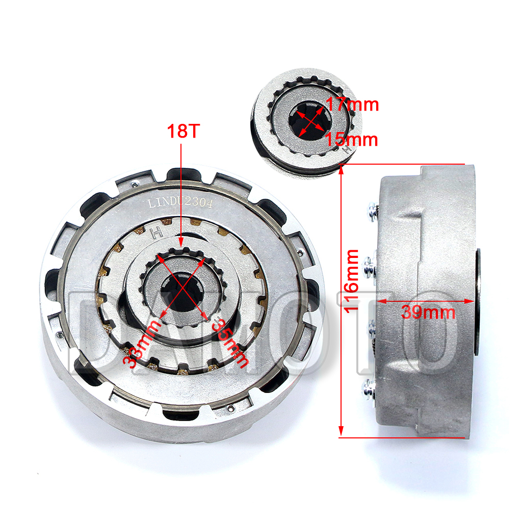 18T 17T Teeth 69T CLUTCH Pad SEMI AUTOMATIC with Slave Gear 70cc 90cc 110cc 125cc CHINESE Motorcycle ATV Quad DIRT PIT BIKE