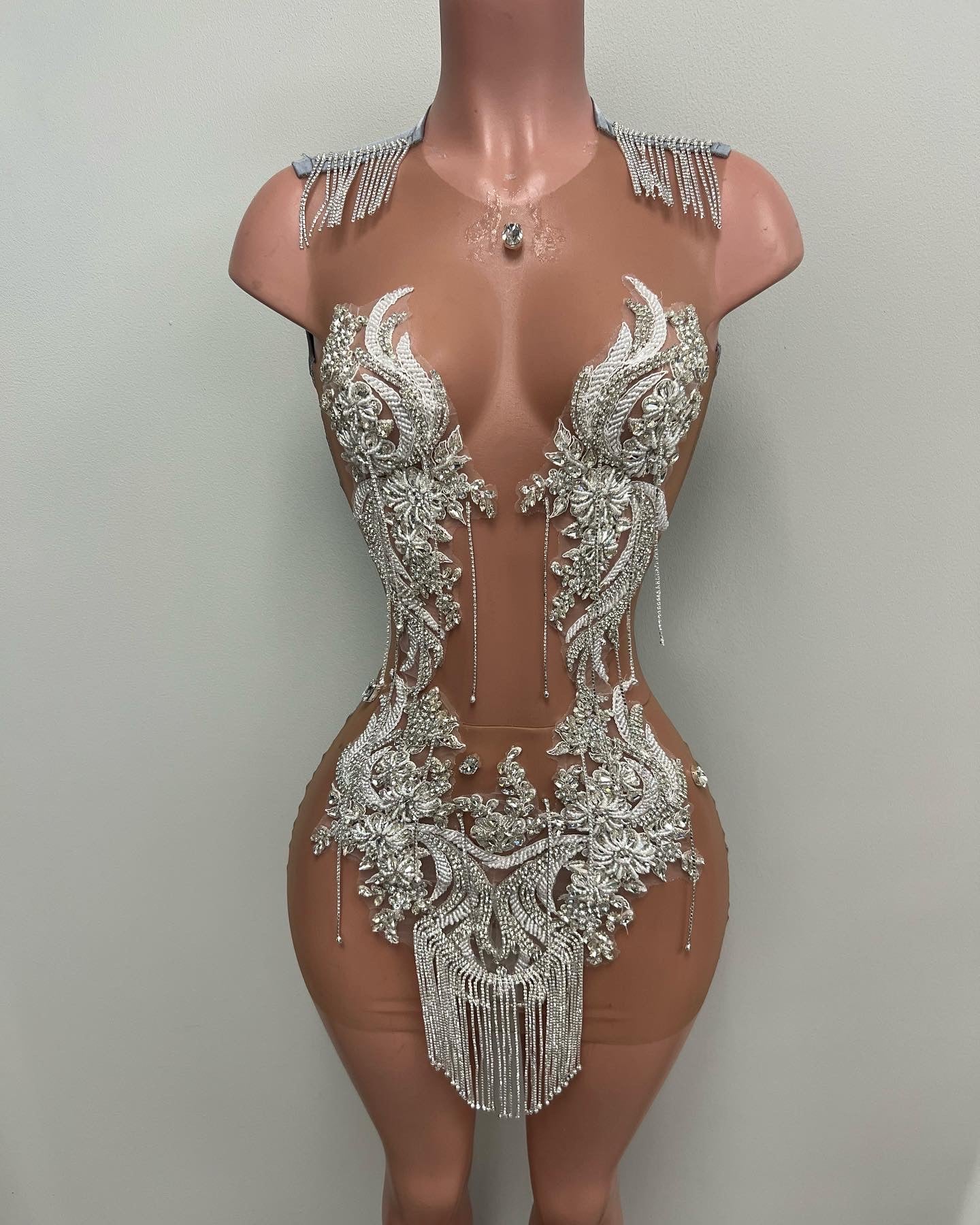 Silver Sheer Beaded Short Prom Dresses For Black Girls Sexy See Through African American Cocktail Dresses Birthday Party Homecoming Gowns J022