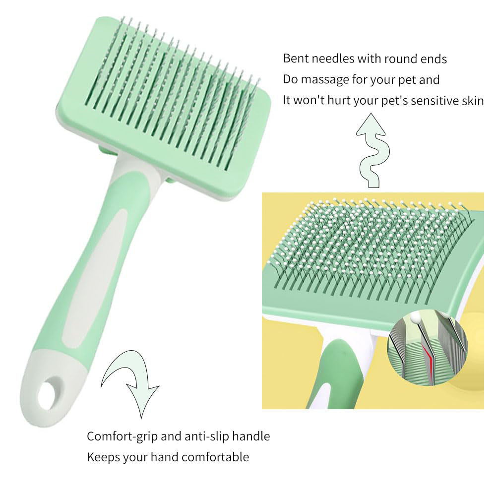 Big Pet Brush Self Cleaning Grooming Cat Dog Hair Brush Grooming Short Haired Cats Comb Short Hair Dogs Poodle Brush Grooming