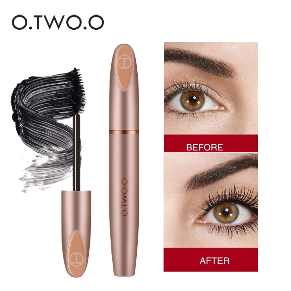 O.TWO.O 3d Silk Fiber Eye Mascara Lengthening Thick Curly Waterproof Makeup Mascara Long Volume Eyelashes Extension
