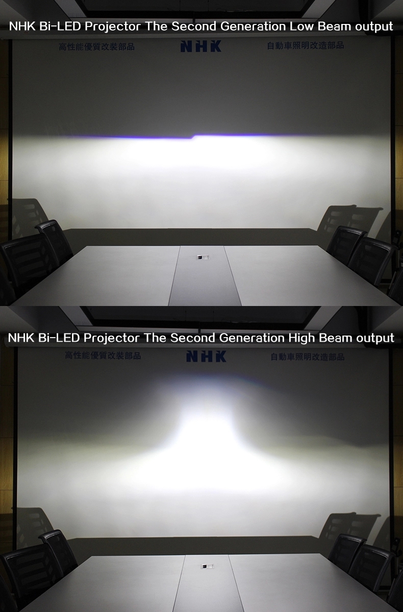 NHK Bi-LED Projector The Second Generation 3.0inch LHD Low Beam 40W High Beam 40W 5500K Led Light Headlamp Car Accessories