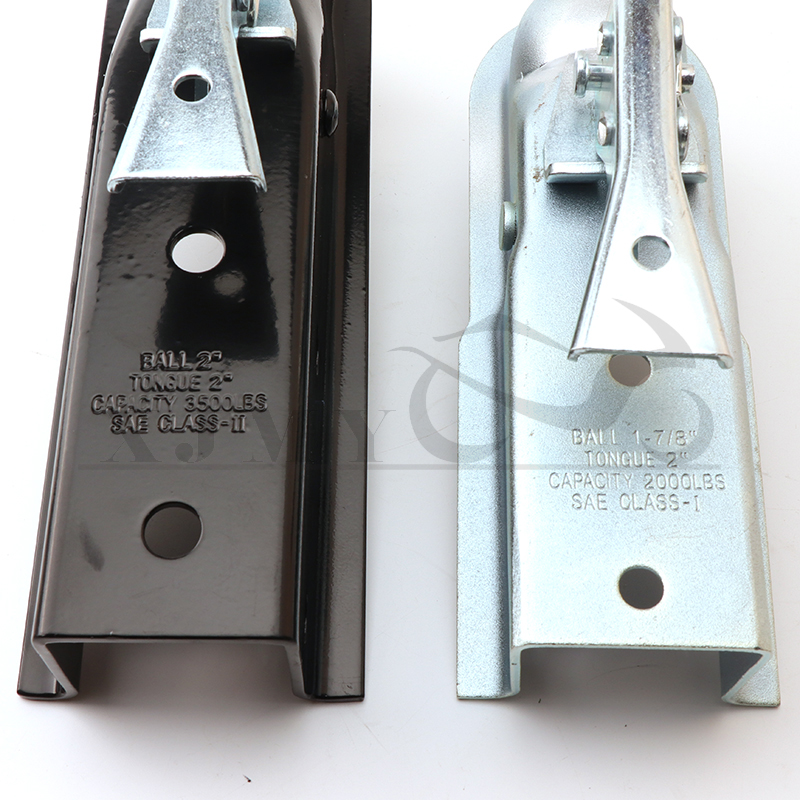 Full Set Tongue Trailer Coupler 2'' Channel WIth 1-7/8 Inch 2000LB Hitch Ball Fit For ATV UTV Cargo ATV Buggy Parts